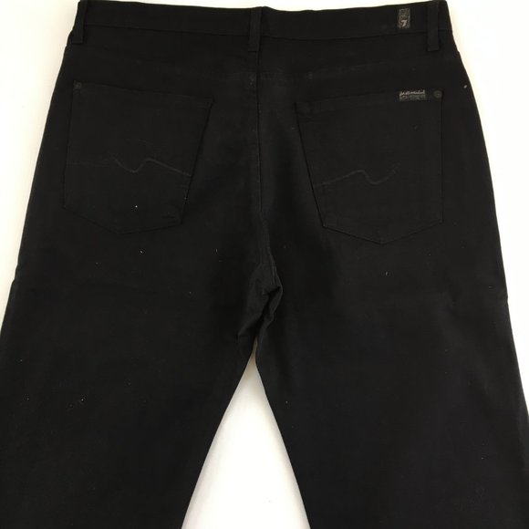 7 For All Mankind Relaxed Button Fly Black Jeans 36 - Picture 5 of 10